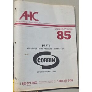 Vintage 1984 Corbin Hardware Price List Catalog Akron Hardware Consultants 85